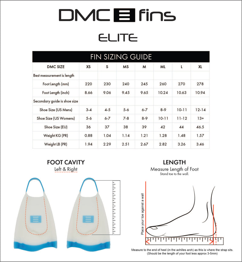 DMC Elite Fin - Kandy Orange Tips (pair)